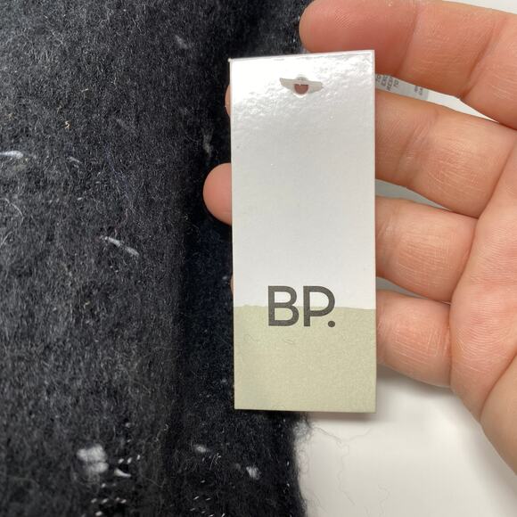 BP Women's One Size Black Scarf Splatter Tasseled New - Picture 3 of 5